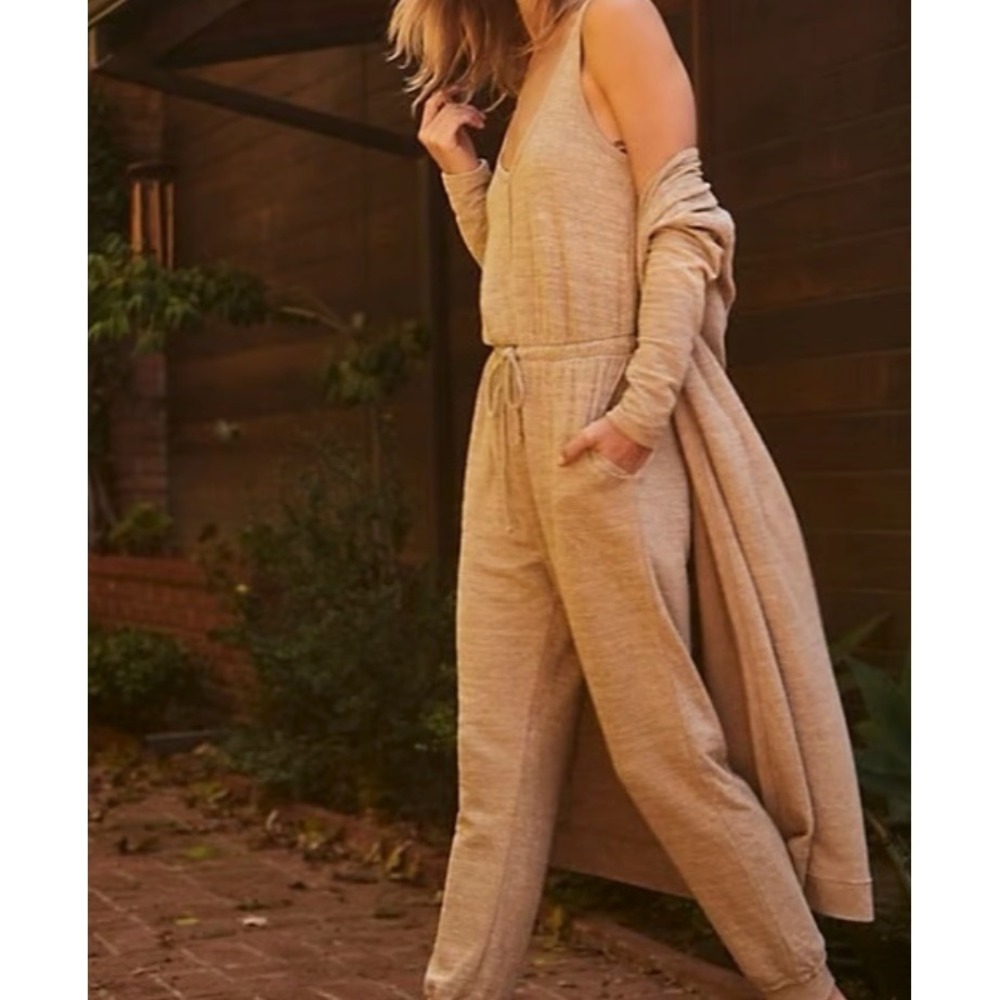 Free People Beach Bicoastal Romper Womens Small Yellow Boho Coastal Casual Comfy - Picture 4 of 11
